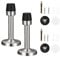 2 Pack Door Stoppers, Brushed Stainless Steel Wall Protector Home Door Stops with Rubber Buffer Bumper for Sound Dampening