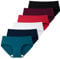 INNERSY Unterhosen Damen Baumwolle Frauen Unterwäsche Hipster Bequemer Pantys Slips 6er Pack (M/40 EU, 4 Dunkel/Weiß/Rot)