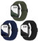 Joehwerr Solo Loop,Paquete de 3 correas trenzadas compatibles con Apple Watch de 1.49, 1.57, 1.65, 1.73 y 1.73 pulgadas, 1, 38/40/41mm