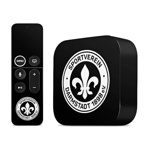 Folie Skin Sticker aus Vinyl-Folie Aufkleber kompatibel mit Apple Apple TV 4K Offizielles Lizenzprodukt SV Darmstadt 98 Bundesliga