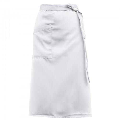 Vorbinder Schürze mit Tasche, Schürze Taille, Kurze Schürze, Kochschürze mit Tasche, Half Length Long Waist Apron, Arbeit Schürze für Männer Damen Herren Küche Restaurant Bistro Florist (Weiß)