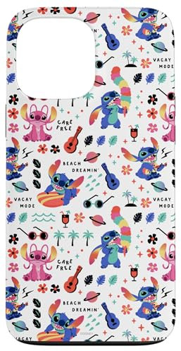 iPhone 13 Pro Max Disney Stitch and Angel Vacay Mode Print Case