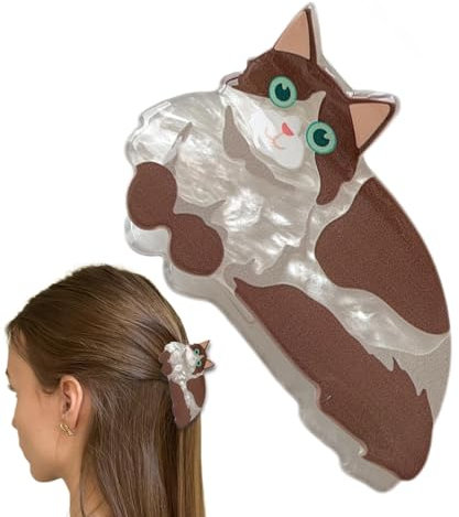 Generic Haarklammer Tiere Tierform, Haarspange Dackel Katze Flauschig Tier Haarklammer Klein Haarnadel Aus Acryl, Haarklammer Haarspangen Damen Und Haarspangen Für Mädchen
