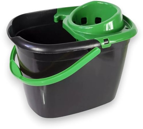 Generic Robert Scott Recycled Great British Mop Bucket and Wringer 14 Litres - Colour Coded, Environmentally Sustainable, Easy Pouring. For General and Small Area Cleaning. (Green), 104888RS