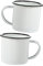 Genérico 2 Uds Taza Retro Esmaltada para Beber Té - Taza De Esmalte Tradicional China