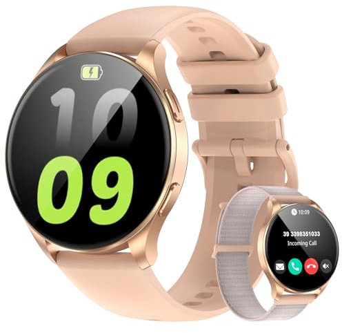 Baolubao Reloj Inteligente Mujer, 1,43'' Smartwatch Mujer AMOLED Pantalla Siempre Activa, DIY Esfera Reloj, Monitor Sueño, Pulsómetro, Pulsera para Android iOS