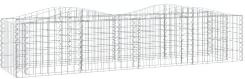 Natulvd Gabione Hochbeet 200x50cm - Verzinkter Gabionenkorb Rechteckiger Übertopf - Witterungsbeständig & Hohe Belastbarkeit - Silber, 50 cm H