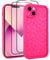 UZEUZA Compatible with iPhone 13 Case, Cheetah Print Shockproof Soft TPU Protective Case for Women Girls, Slim Anti Scratch Leopard Case for iPhone 13 6.1 Inch, Hot Pink