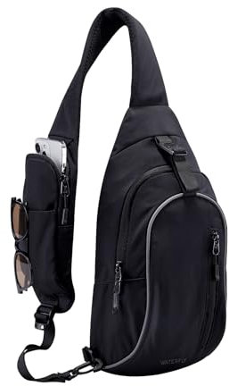 WATERFLY Brusttasche Schultertasche Umhängetasche Herren Klein Männerhandtasche Sling Bag Damen Tasche Messenger Crossbody Bag Crossbag für Outdoor-Sportarten Reise Radfahren Wandern
