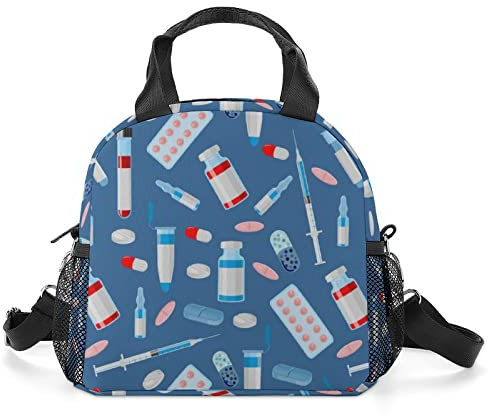 Mushroom068 Bolsa de almuerzo para enfermeras para mujeres y hombres, lonchera portátil con aislamiento, bolsa de almuerzo para el trabajo al aire libre