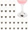 PH PandaHall 26 Sets Wine Charms for Stem Glasses Cup Tags with Hanging Rings Heart Enamel Charms Black Letters Glass Charm Wine Glass Identifier Tags for Wine Cocktail Champagne Tasting Party Favors