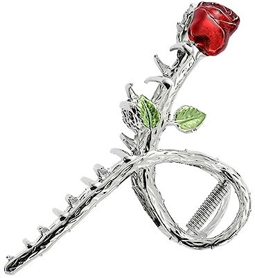 BELLIFFY Haarklammer Metall Haarspange Rosen Haarspange Blume Kralle Für Abschlussbälle Abendveranstaltungen Partys Hochzeiten Und Alltag