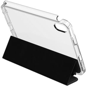 ZAGG Crystal Palace Folio Case for iPad Mini 8.3 (A17 Pro) – 6.5ft Drop Protection, Graphene Strength, Anti-Scratch Case with Movie Stand, Slim Design, Recycled Content, Clear