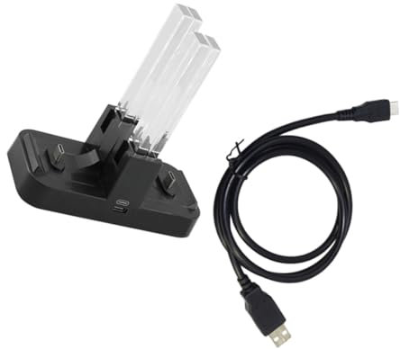 HOMSFOU Base De Carga para De 4 Ranuras Compatible Switch Pro Cargador Portátil Estación De Carga De Escritorio