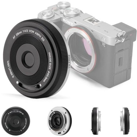 VILTROX 28mm F4.5 E-Mount Ultra-Thin Pancake Lens Auto Focus 28 mm f/4.5 FE Chips-Size Full Frame Wide Angle Lens for Sony a7 a7R a7S a7C a7RII a7SII a7SIII a7III a7RIII a7IV a7RIV a9 a9II