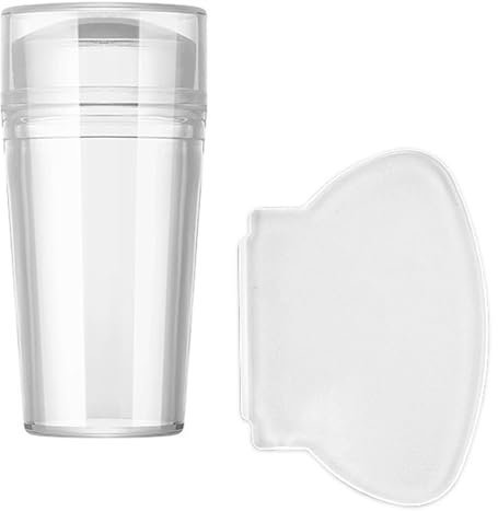 Silikonstempel für Nägel – Silikon-Nagelstempelwerkzeug | Nagelstempel mit Deckel schützt vor Staub, bequem zu bedienen, transparentes sichtbares Körpernagelstempel-Set mit Schutzhülle für