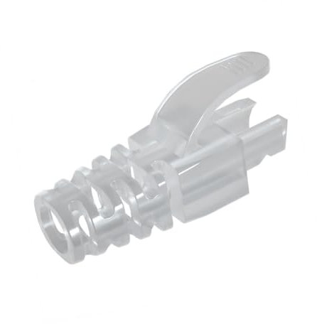 VIVOCH 50 Pcs Cat5 Cat5E Cat6 Strain Relief Boot, RJ45 Plug Connector Cover Modular Network Plug Connector Cap Cable Connector Boots, Transparent