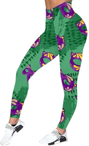Generisch Leggins-grün,konfetti-kostüm-Damen,Neon Leggings Konfetti Bunt Neon Leggings Faschingskostüme Strumpfhose Hose Unterhosen Leggins Regenbogen Lange 80er Jahre Candy XXL Karneval Party