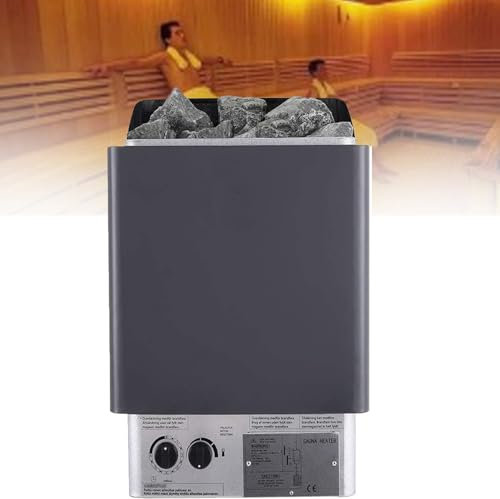 XHSMYXGS Raumheizung Sauna aus Edelstahl, elektrischer Saunaofen, 4,5 bis 9 kW, elektrischer Ofen für Sauna, Saunaofen mit externem Controller, für Zuhause (9 kW)