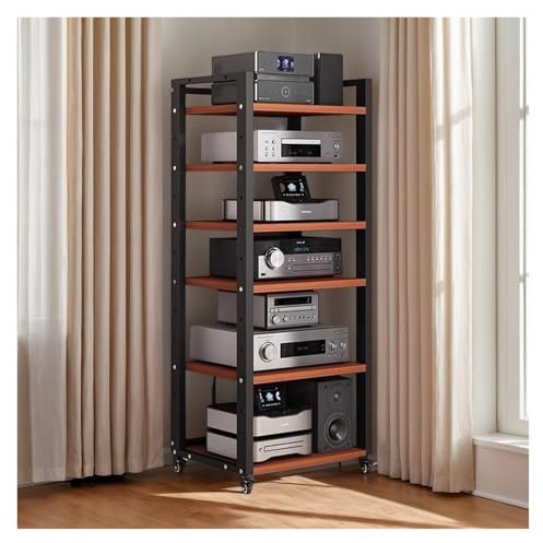 mueble equipo hifi Soportes Estéreo De 6 Niveles For Sala De Estar, Estante For Medios Audiovisuales, Tocadiscos, DVD, CD, Tocadiscos, Altavoz, Amplificador, Unidad De Almacenamiento De Componentes, E