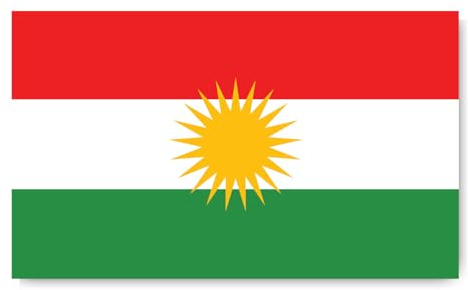 Aufkleber: 300x180 mm, 1 Stück - Flagge - Kurdistan - für Auto, Koffer, Laptop und mehr