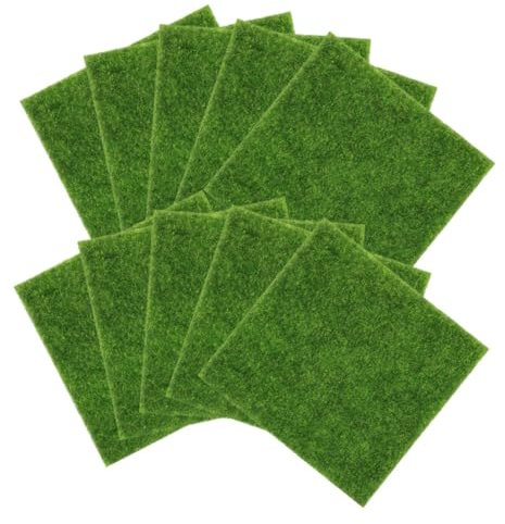 MOLUCKFU 10stücke Kunstrasenmatte Simulationsgrasmatte Lebensechte Grasmatte Für Emuliertes Gras Kunstrasenmatten Für Dekorative Zwecke Indoors Und Outdoors Geeignet