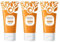 Crema de ojos plus producto 3 unidades naranja exfoliante gel exfoliante gel exfoliante para cara y cuerpo exfoliante de piel gel exfoliante facial limpieza profunda hidratante cosmética coreana (C