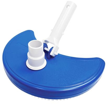 Fzaqwen Cabezal de Aspiración para Piscina, Cabezal de Aspiración Robusto, Conector de Manguera Giratorio Portátil con Cerdas, Limpiador Subacuático para Limp