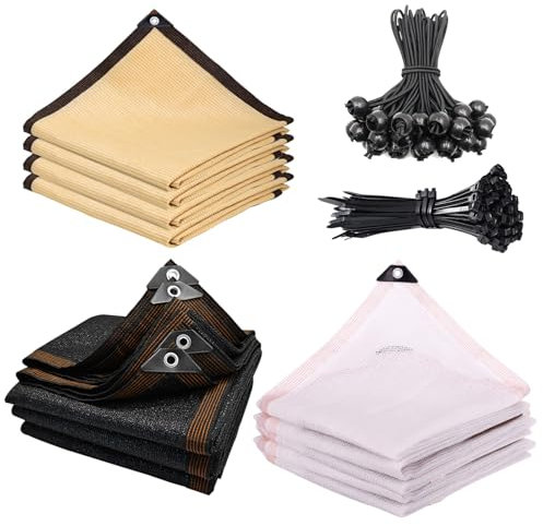 Générique Filet D'ombrage avec Œillets 1x2m 3x4m 6x8m Filet Ombrage Potager Toile D'Ombrage De Serres pour Pergola Terrasse Plantes(Blanc,1m*6m)