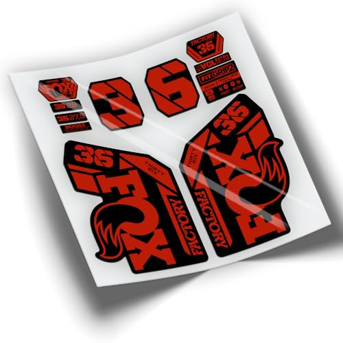 REF:VP425 FOX 36 Fork Compatible Stickers 2021-2024 KASHIMA MTB, Stickers, Stickers, Stickers, Vinyl Decals for Mountain Bikes (RED)