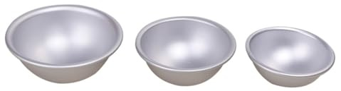 LOORGVEL 6 Stück Badebombenformen Aluminiumlegierung 4,5/5,5/6,5cm Selbstgemacht Backform Seifenform für Badesalz und Bastelprojekte
