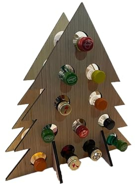 Elegant Wooden Wine Bottle Rack - Tree Shaped Design for Decorative Home Storage - Ideal Solution for Wine Collectors (Brown, 25.4 X 22.86cm)
