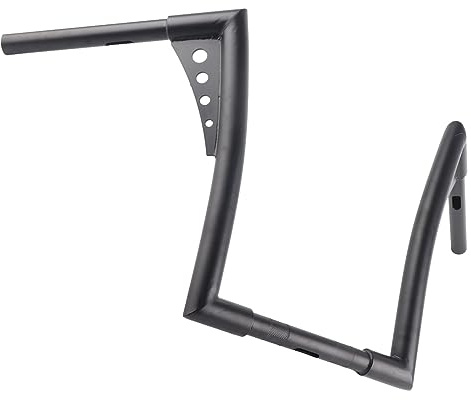 Qudinip 14-Zoll-Rise Ape Hanger-Lenker, Langlebiger Motorrad-Rise-Lenker aus Edelstahl für eine Bequeme Fahrhaltung, Passend für FLST FXST XL