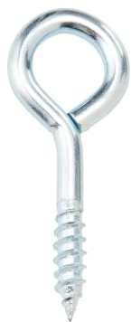 Merriway BH00329 (50 Pcs) Screw-In Vine Eye, 50mm (2), BZP, Pack of 50 | Bright zinc plated steel | Screw-in plant support eye | For trellis wires, walls, fences and garden timber
