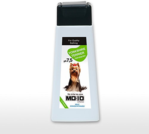 MD10 Hundeshampoo Gegen Geruch - Shampoo für Hunde - Hundeshampoo gegen juckreiz - Hunde Shampoo fellpflege Yorkshire Terrier - Hundeshampoo sensitiv Vegan und biologisch abbaubar 300ml