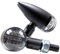 LED-Blinker Mini Bullet, Alu, schwarz, getönt, E-geprüft