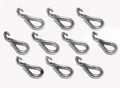 X10 2 Zinc Plated Spring Snap Hooks to Crue