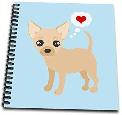 3dRose db_310679_2 Tan Chihuahua Loves You-Erinnerungsbuch, 30,5 cm, mehrfarbig