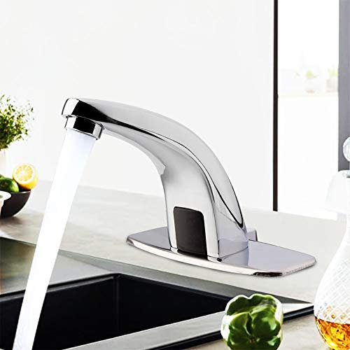 Soulong Automatischer Infrarot-Wasserhahn für Waschbecken, automatischer Sensor, poliertes Chrom