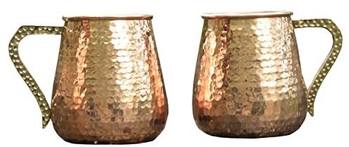Daddy Shoppe Handmade Pure Copper Mug Moscow Mule Mug Set of 2