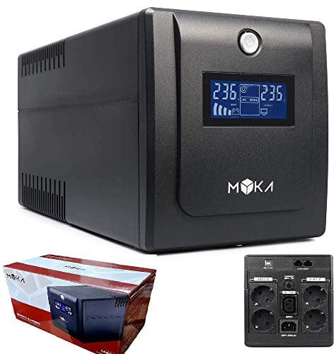 UPS GRUPPO DI CONTINUITA' MYKA 2000VA LABOR PRO LCD 4x SCHUKO, 1x IEC13, RJ11 LINE-INTERACTIVE MK-1025