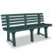 yorten Gartenbank Sitzbank Parkbank Kunststoff Grün 145,5 x 49 x 74 cm (B x T x H) für Hof, Garten