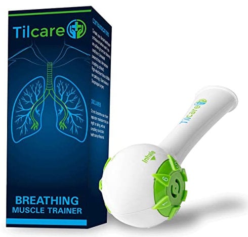 Entraîneur respiratoire de Tilcare - Exerciseur pulmonaire parfait pour développer des poumons forts - Excellent traitement sans médicament pour le copd, le chf ou la dysphagie