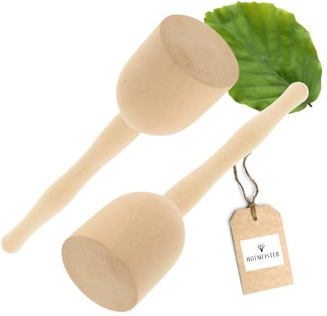 2x HOFMEISTER® Kartoffel-Stampfer, 30 cm, für Kartoffeln, Gemüse, Obst & Sauerkraut, hitzebeständig, antibakteriell, kratzfrei, robuster Krautstampfer aus Buchen-Holz, Produziert in Europa