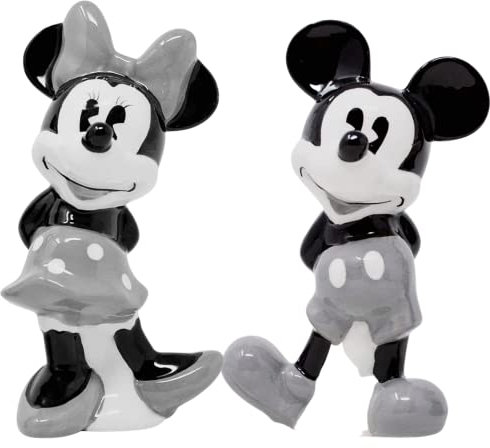 Disney Mickey Minnie Tonal Salt & Pepper Shaker, Gray