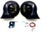 YIYIDA Autohupe Car Horn Elektrische Hupe Lufthupe 115DB LKW-Hupe elektrisch schwarz Schneckenhupe wasserdicht hohe und niedrige Tonhupe mit Metallhalterung Air Horn für 12V Motorrad Auto Van LKW usw