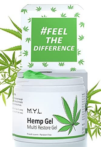 M.Y.L. Hemp Active Gel Antinfiammatorio Naturale Con Olio Di Semi Di Canapa E Oli Essenziali Di Rosmarino. Gel Lenitivo x Massaggi, Dolori Muscolari e Articolari. Crema Crampi. Pro Active Muscle 300ml