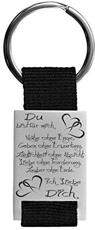 Lieblingsmensch Schlüsselanhänger Modell: Du bist für mich - Schwarz