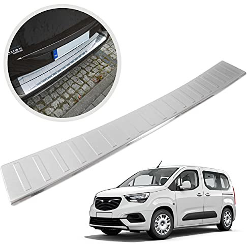 CHROMEMASTER | Ladekantenschutz Stoßstangenschutz | Kompatibel mit Opel Combo 2019- ; Edelstahl Poliert/Chrom; Unsere Lackschutzleiste Sichert den Heckstoßfänger vor Kratzern