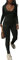 YILEEGOO Womens One Piece Bodycon Jumpsuit Long Sleeve Sportwear Zipper Romper Clubwear (Large, Black)